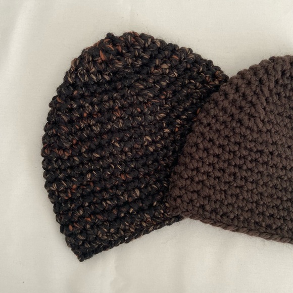 Pair of Chunky Handmade Beanies - Picture 2 of 3
